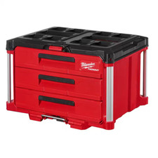MILWAUKEE PACKOUT 22 In. Modular 3-Drawer Tool Box with Metal Reinforced Corners