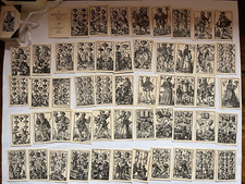 RARE MINI TAROT -CARTE TEDESCHE XVI SEC -   IL MENEGHELLO 1987 limited 1000 ex