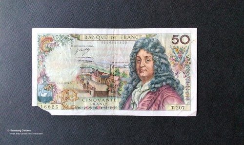 Billet banque 50fr racine - billet,