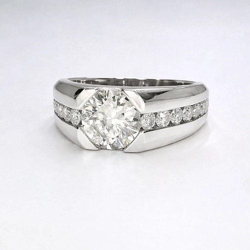 Bague diamant homme blanc - diamant,