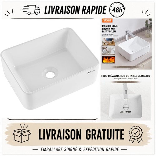 Vevor lavabo rectangulaire - vevor,