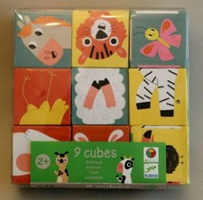 Djeco Oxybul 9 cubes à empiler - animaux - jeu de construction à partir de 2 ans