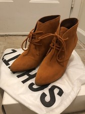 Schutz Orange Brown Boots Sz EU 39 US 8