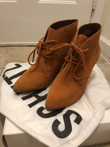 Schutz orange brown boots - boots, sz