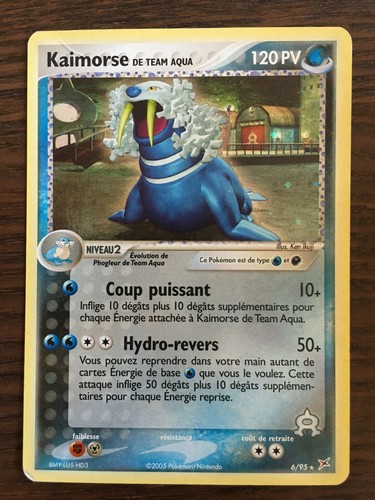 Carte pokémon holo kaimorse - carte,
