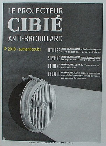 Publicite cibie projecteur - publicite,
