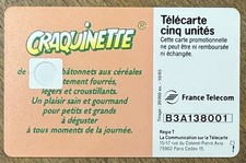 R° TELECARTE 5U CRAQUINETTE