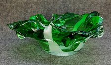 Magnifique  Gros Grand  Vide-poche  Cendrier Verre Toso Venise Murano Top+++