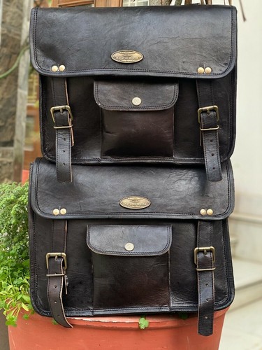 Sacoche moto cuir - , pochette