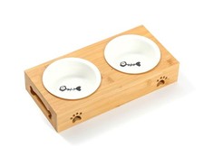 Gamelle bambou chien - bambou,