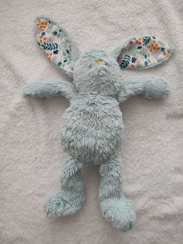 Doudou peluche lapin vert