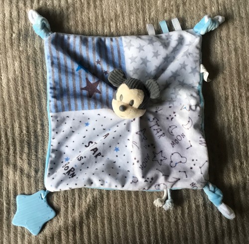Doudou mickey bleu blanc - doudou,