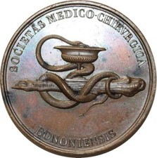 O5211 Rare Médaille Medecine Societé Chirurgie Caqué Baron Desnoyers SPL