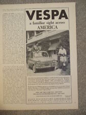 VINTAGE 1960 VESPA CAR AND SCOOTER AD-NOT A REPRODUCTION