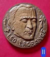 Belle Médaille Artistique 81 mm - Leo Lagrange (Politique & Sport) Par A Masson