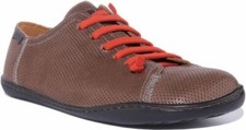 CAMPER Peu Caraco Hommes à Enfiler Décontracté Cuir Shoes IN Gris UK Taille 6 -