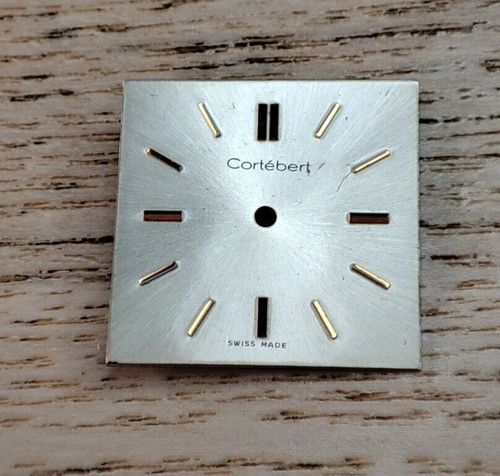 Cortebert square watch dial - cortebert,