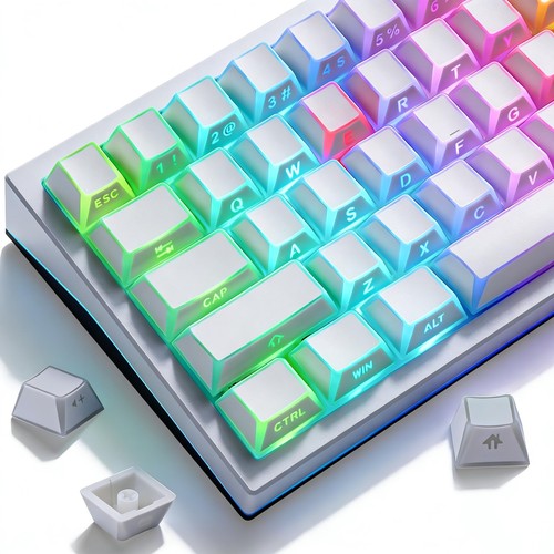 136 keys white pbt shine - 136,