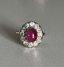 3938- Bague Pompadour Or Gris