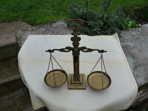 Superbe grand trebuchet bronze - trebuchet,