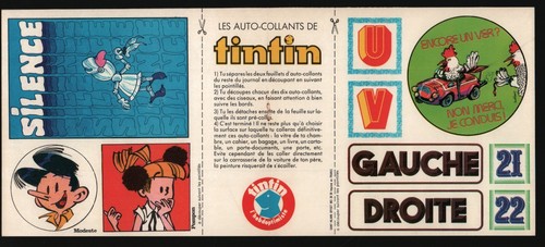 Autocollants tintin - autocollants,