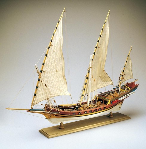 Xebec bateau en - en, bois
