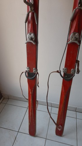 Paire ski bois - ancien, ramy