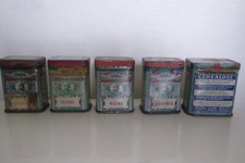 5 BOITES Métal échantillon Farine RIZINE Aristose Avenose Bléose Céréalose 30/40