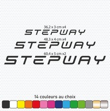 STEPWAY - 10 Stickers Vinyles Adhésifs Autocollants