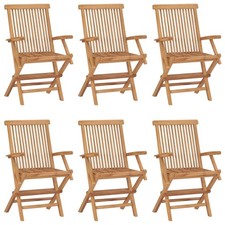 2x Bois de Teck Massif Chaises