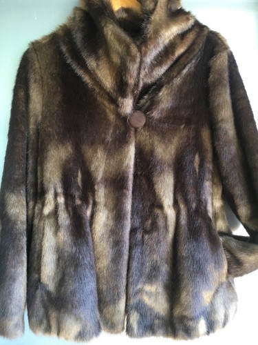 Veste fausse fourrure marron