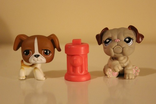 Hasbro lps boxer dog and - lps,