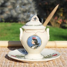 Ancien moutardier en faïence