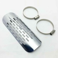 Chrome Bouclier Thermique Tuyau de Silencieux d'échappement  Moto Universal MS