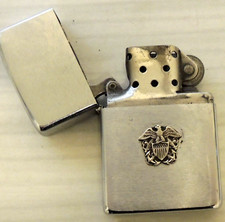 ZIPPO PATRIOTIC SERIES. U. S. MARINE CORPS. BRUSHED CHROME & GOLD PLATED