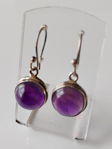 Boucle oreille améthyste - boucle, en