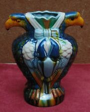 rare ancien grand vase aigle impérial barbotine Sarreguemines thomas sergent ...
