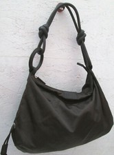 -Authentique sac à main SEQUOIA en toile et cuir vintage bag 