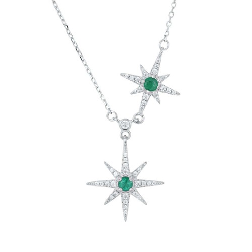 Collier étoiles émeraude - Étoiles,