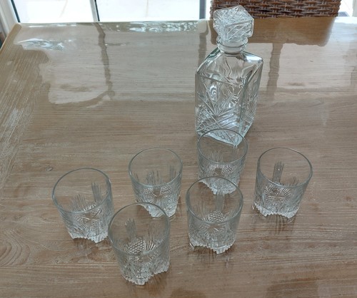 Service whisky carafe et 6 - service, à