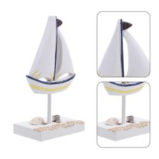  2 Pcs Dessus Table D'ornement Navire Modèle Classique Grand Voilier