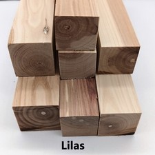 x5  Carrelets en Lilas Non Stabilisé – Bois Naturel pour Tournage et Artisanat