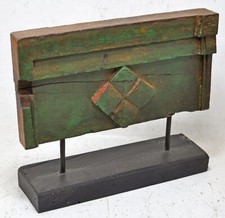 Antique Wooden Floral Sculpture Panneau Plaque Original Ancien Main