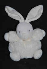 ?Peluche doudou lapin boule KALOO 2013 blanc plume perle 18 / 27 cm TTBE