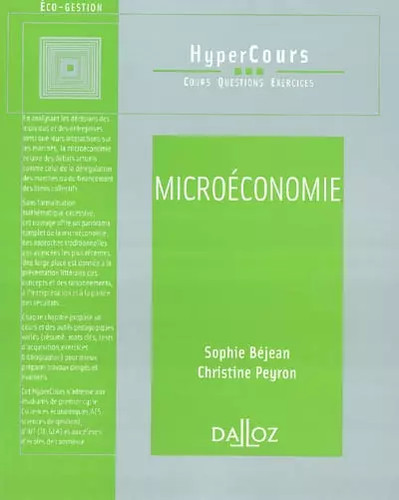 Microéconomie christine - microéconomie,,