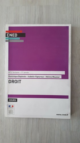 Livret cned droit bts - cned, "droit",