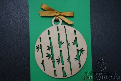 Laser cut hawaiian bamboo - cut,