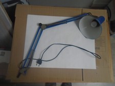 Lampe d'Architecte / de Bureau Vintage - Métal laqué bleu