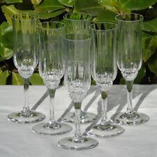 Baccarat - Service de 6 flûtes à champagne en cristal, modèle Capri Haut. 19 cm