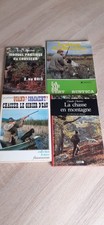 lot de 4 livres chasse : gibiers d'eau - bois - montagne -- chasseur